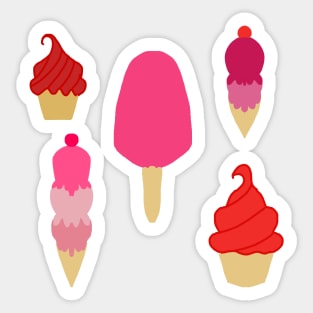 Cute Ice Cream Combo Sticker